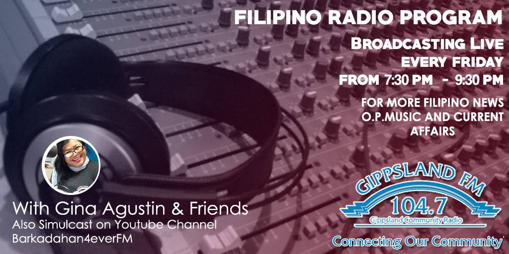 Filipino Radio Ethnic Program presented by Gina Agustin
